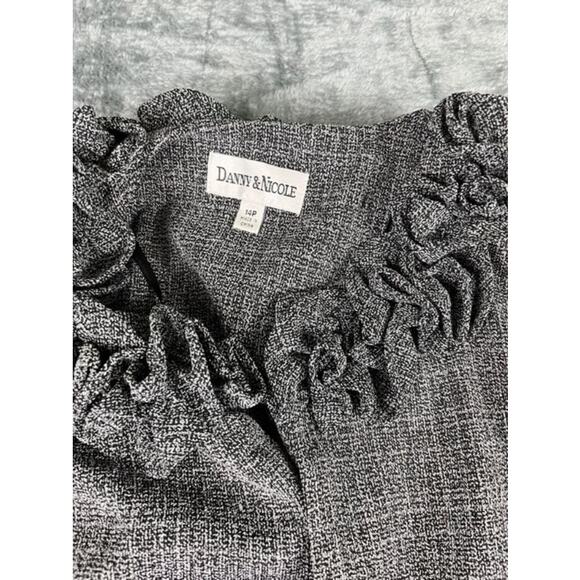 Danny & Nicole Women's Gray Tweed Dress & Matching Jacket Set Size 14P NWT - Picture 6 of 13